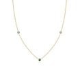 Customized Birthstone Station Necklace